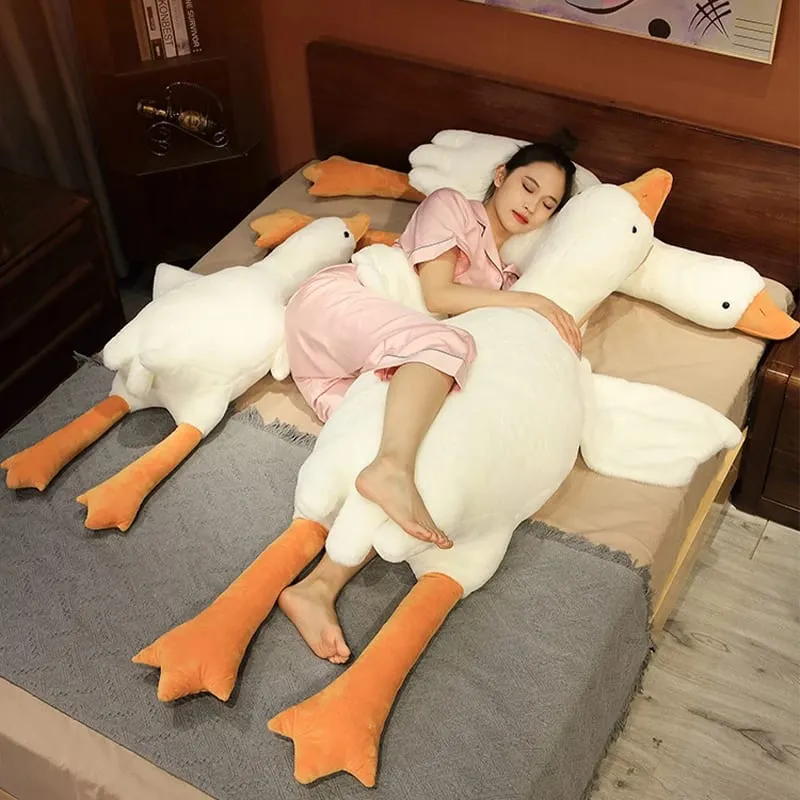 90/130/160/190cm plush baby goose stuffed animal throw pillow for large sofa for bedtime companionship plush pillow as a gift — image 2