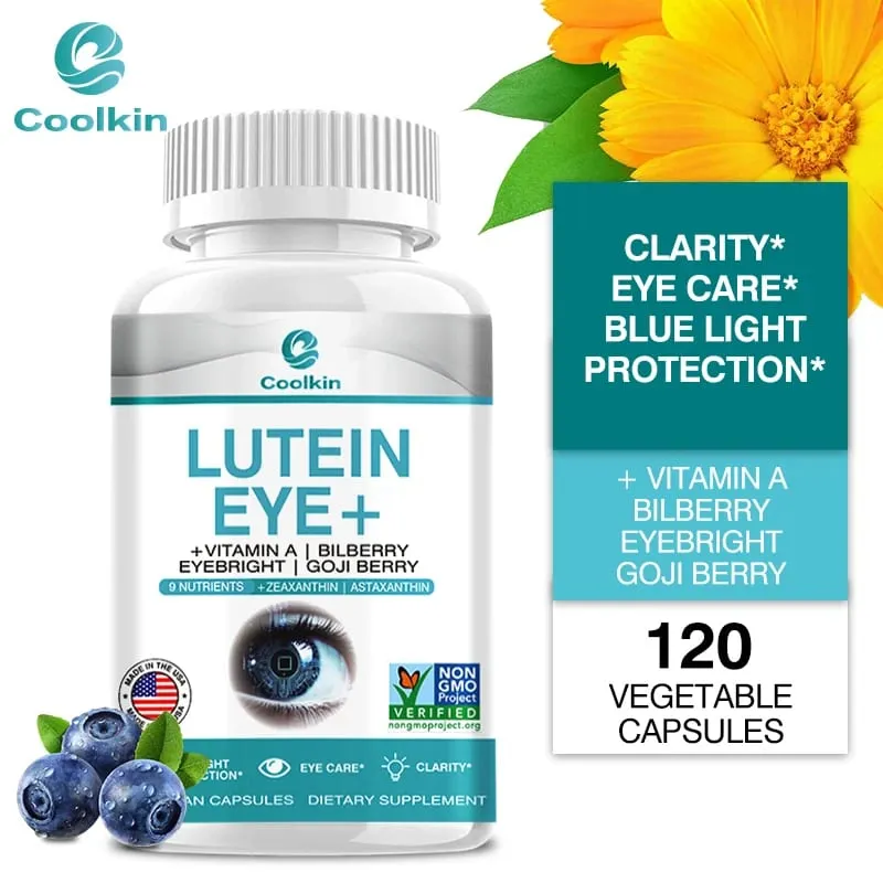 Luteïnesupplement - Vitamine A + Bosbes Ogentroost + GO JI Wolfberry om vermoeidheid en droogheid van de ogen te verlichten Capsules
