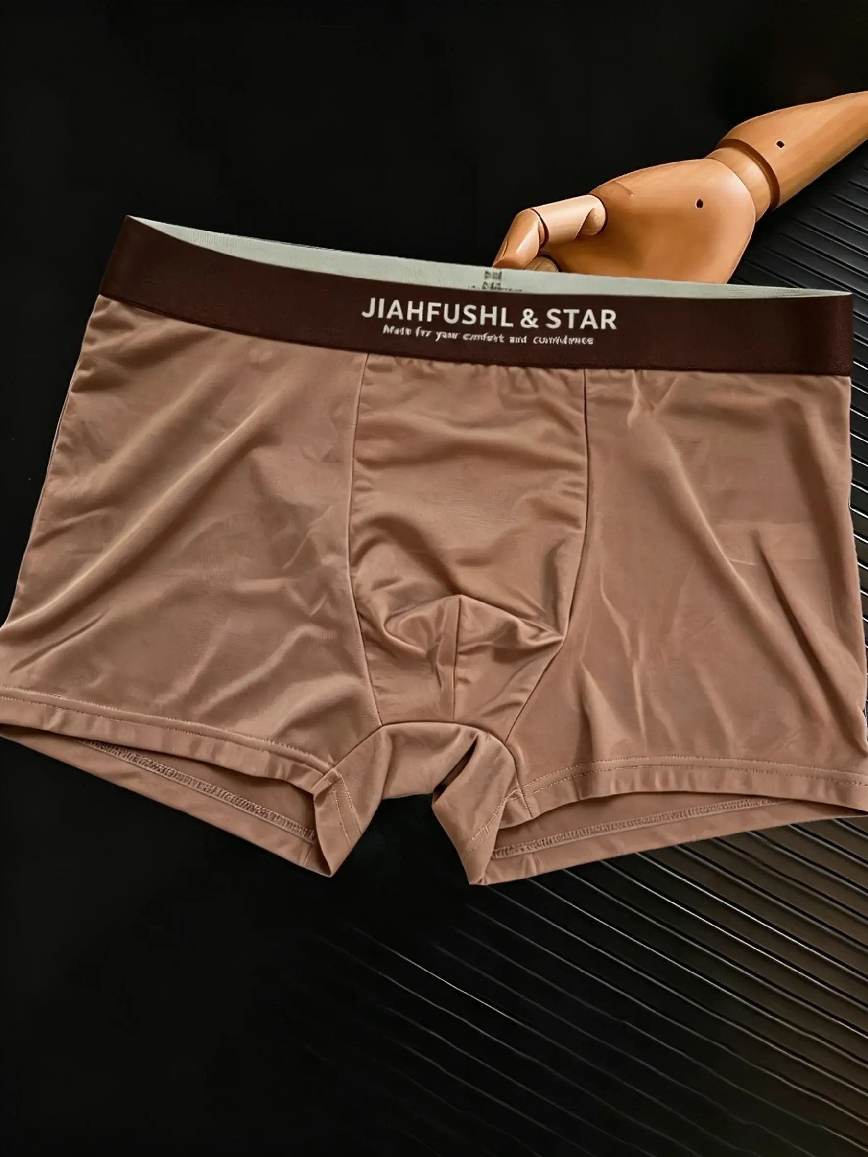 12pcs Random Men Boxer Shorts High Elasticity Breathable Smooth Cool Ice Silk Satin Shorts Panties Solid Color Thin Panties