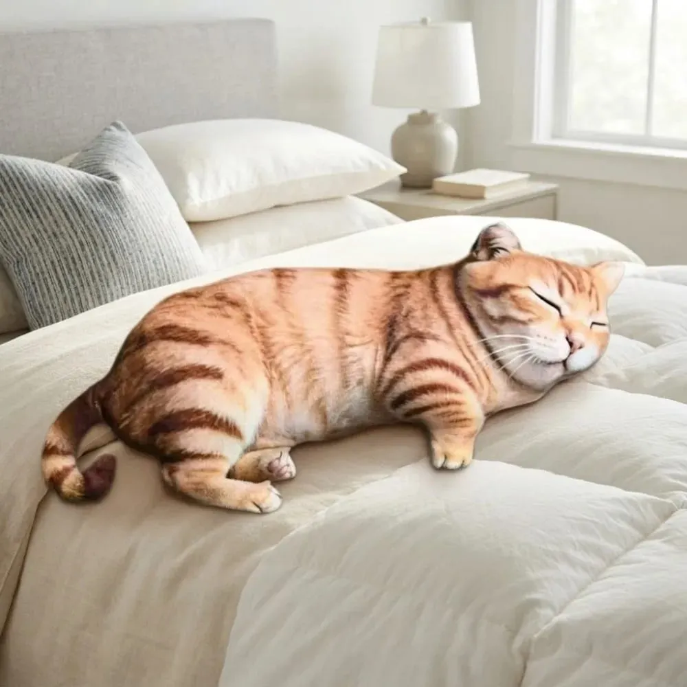 Plush Material Animal Body Pillow PP Cotton Filled 40cm Size Poultry Throw Pillows Cat Pattern Cute Design — image 4
