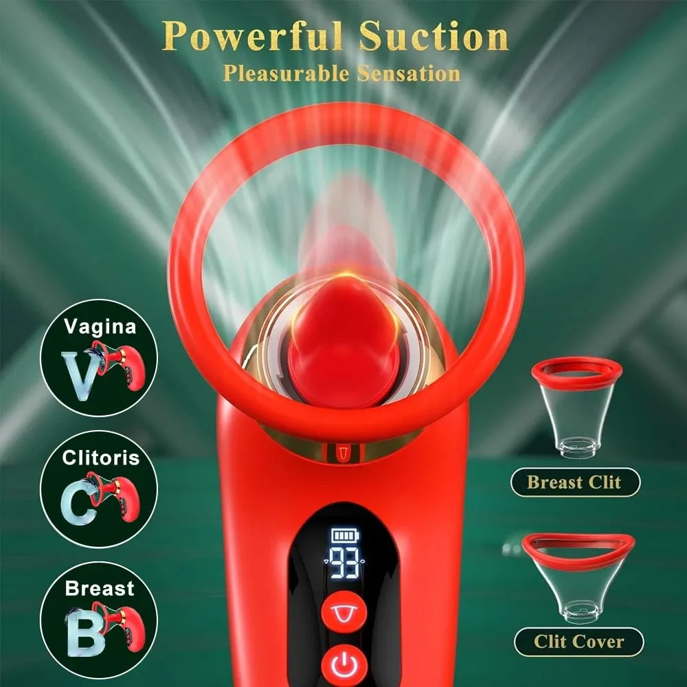 5IN1 Sucking Vibrator Sex Toy 3 Sucking 9 Tongue Licking & Vibrating LCD Removable Cup Clitoral G Spot Vibrators Adult Toys