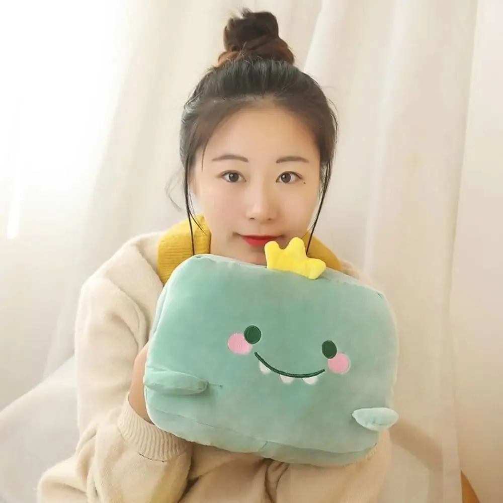 Kreativní plyšová hračka ohřívač rukou plyšový polštář udrží v teple Super měkký kancelářský polštář na zdřímnutí Polštář pro zvířecí ruku Vycpaná hračka Muži Ženy