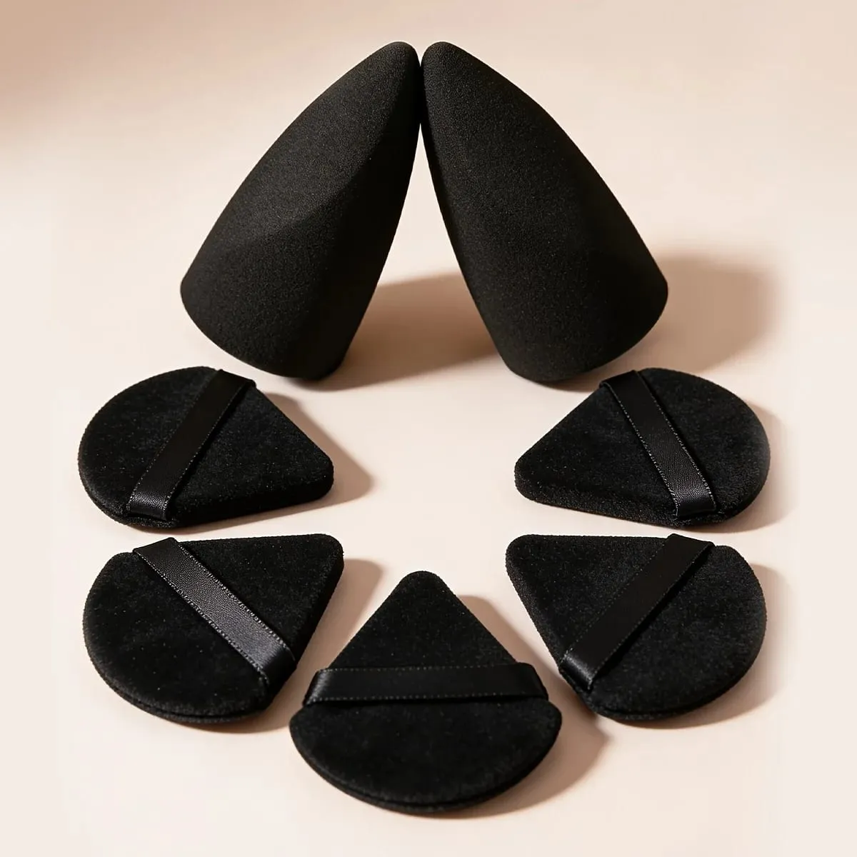 7PCS Professional Makeup Sponge Puff Set Multi-Faceted Blending Applicators Soft Skin-Friendly Face Tools