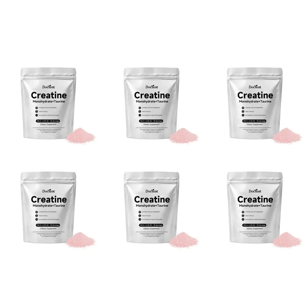 Creatine Monohydrate Taurine Powder 180g 30 Servings Muscle Strength Endurance Performance Workout Fitness Training Supplement — image 12