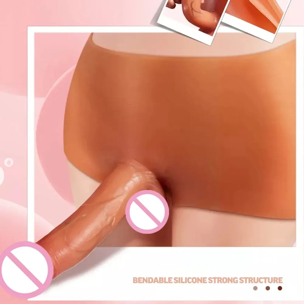 Wearable Dildo Panty Harness Strap On Dildo Adult Women Sex Toy High Elastic Silicone Large Dick Clitoris Stimulator Lesbian Toy — image 2