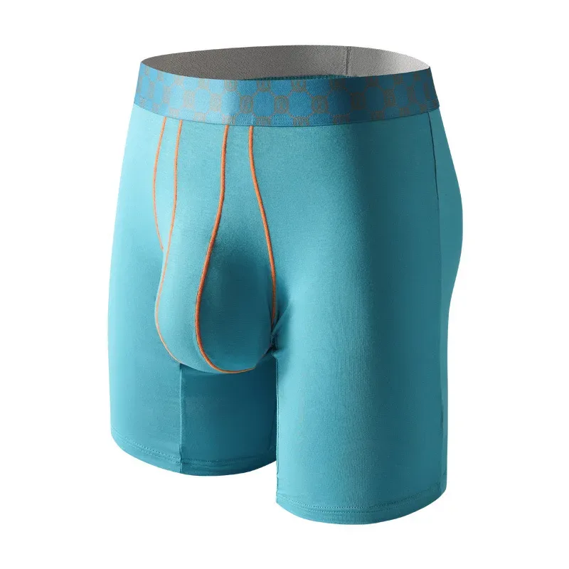 Bamboo Fiber Boxer Shorts Mens Underwear Cueca U Convex Pouch Panites Man Extended Long Underpant Male Plus Size Boxers M-XXL — image 2