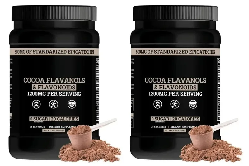 Cocoa Flavanols & Flavonoids Powder 200g (25 Servings) with Epicatechin 600mg Supports Antioxidant & General Wellness Sugar-Free