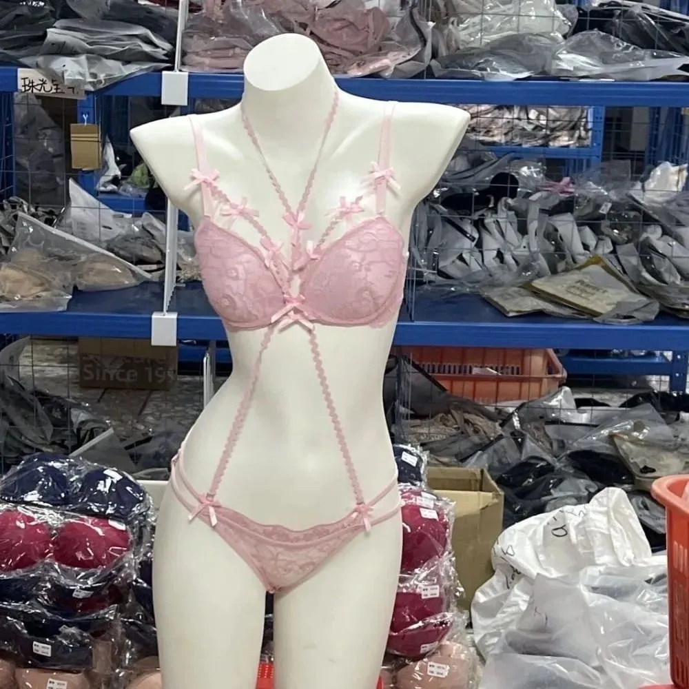 1. BANERDANNI Pure Style Femmes Lingerie Costume Violet Fine Sangle Bowknot Confort Sous-Vêtements Respirants Ensemble Taille 32-38 Vêtements Intimes