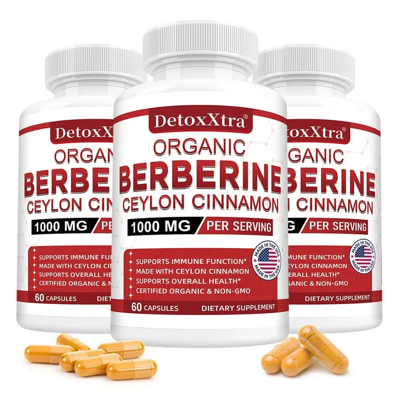 Premium Berberine HCL - Blood Sugar Support Heart Health - Ceylon Cinnamon Berberine HCI Supplement Capsules 1000MG — image 10