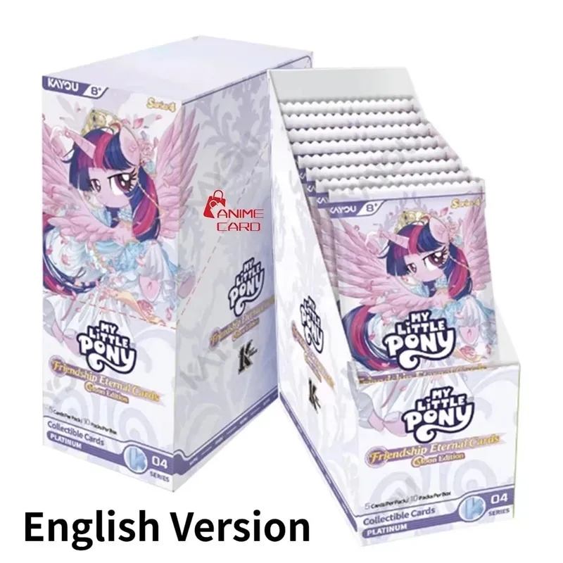 KAYOU – carte My Little Pony authentique, Version anglaise, édition lune d'amitié, série Crystal Forest, carte de Collection Anime, cadeaux