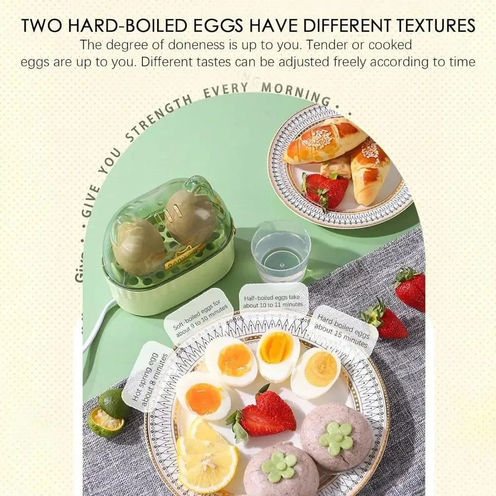 Automatic Power Off Egg Boiler Machine Cat Shape Egg Poacher Egg Cooker Food Steamer Breakfast Machine Home Kitchen