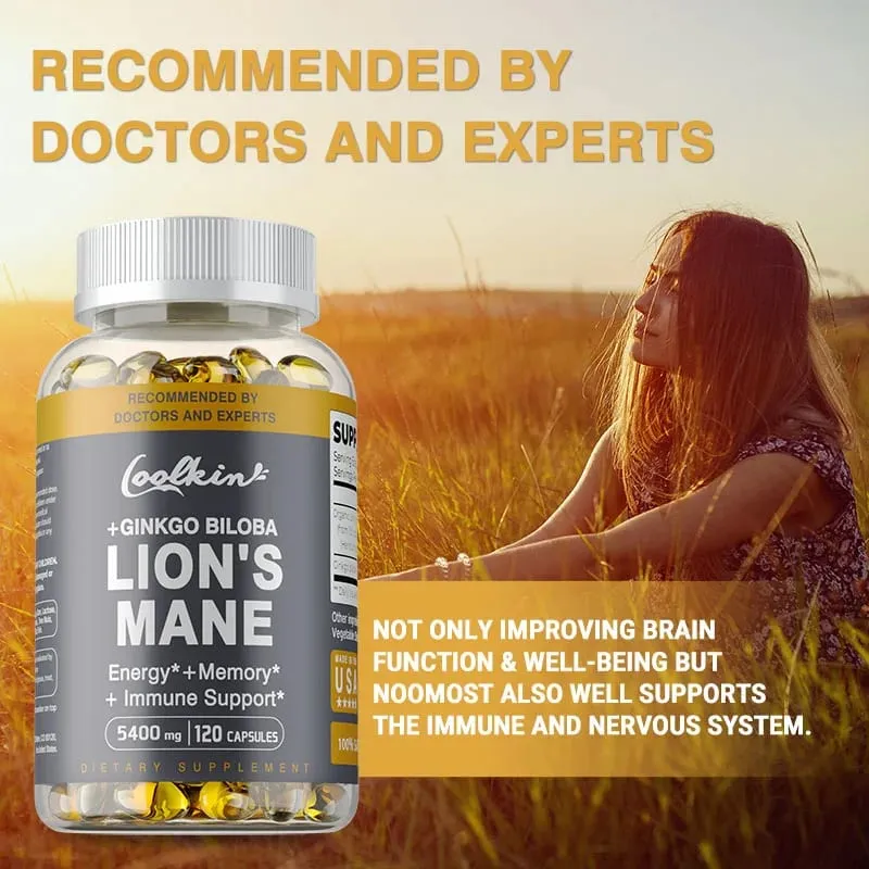 Lion's Mane Mushroom Capsules - Ondersteunt de gezondheid van de hersenen, verbetert de mentale helderheid en verbetert het geheugen en de concentratie — image 4