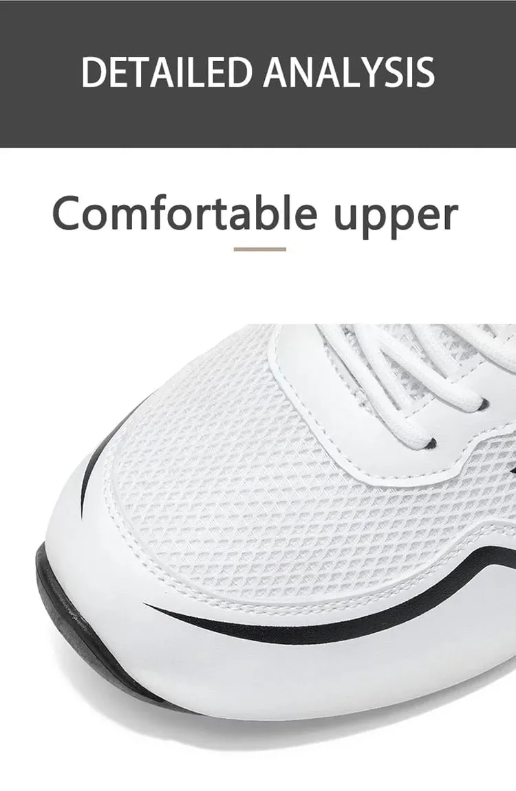 Men's Fashionable Low-Top Color-Blocked Breathable Mesh Running Sneakers