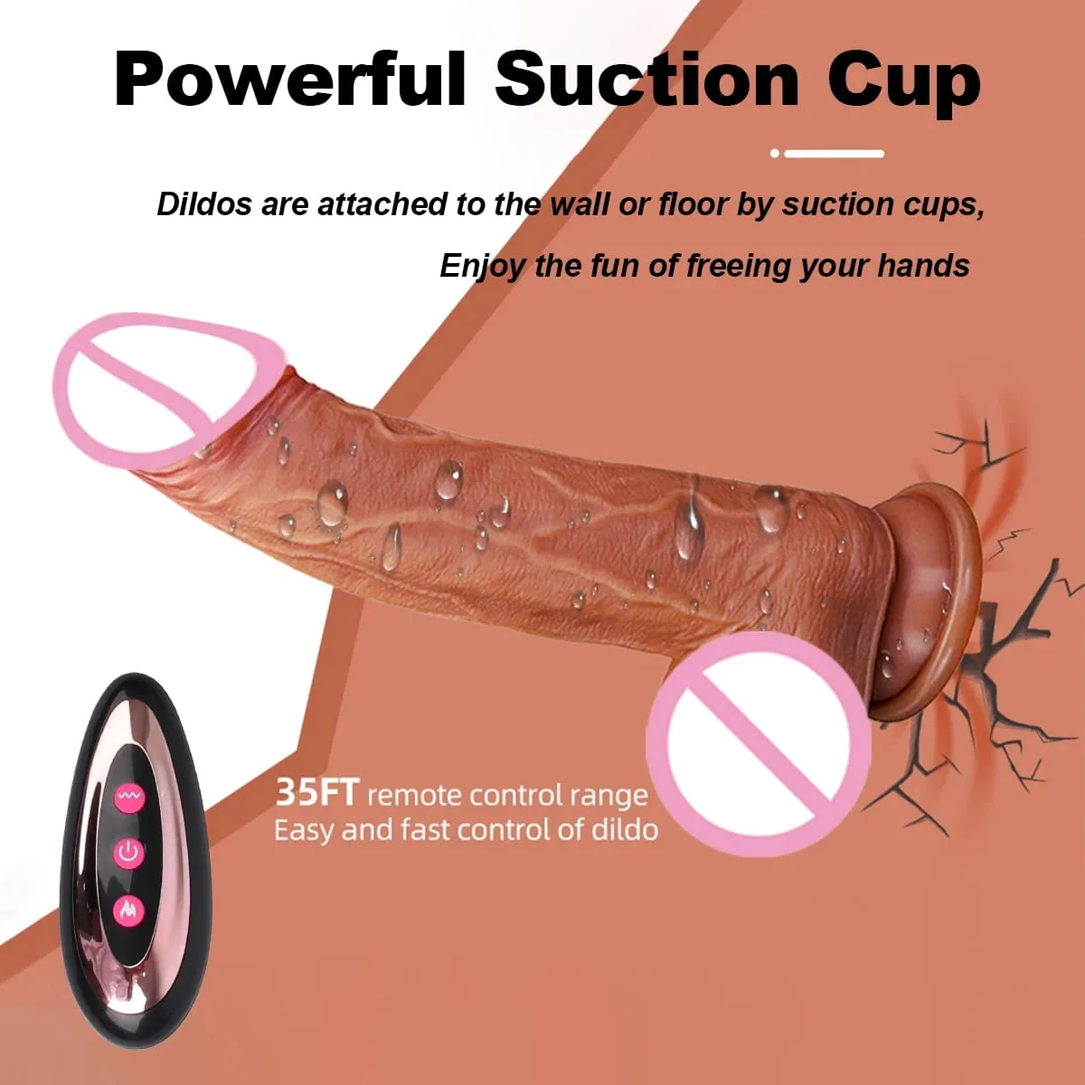 Realistic Dildo Vibrator Wireless Remote Rotating Penis Suction Cup G-spot Clit Stimulator Sex Toys Telescopic Vibrating Dildos — image 5