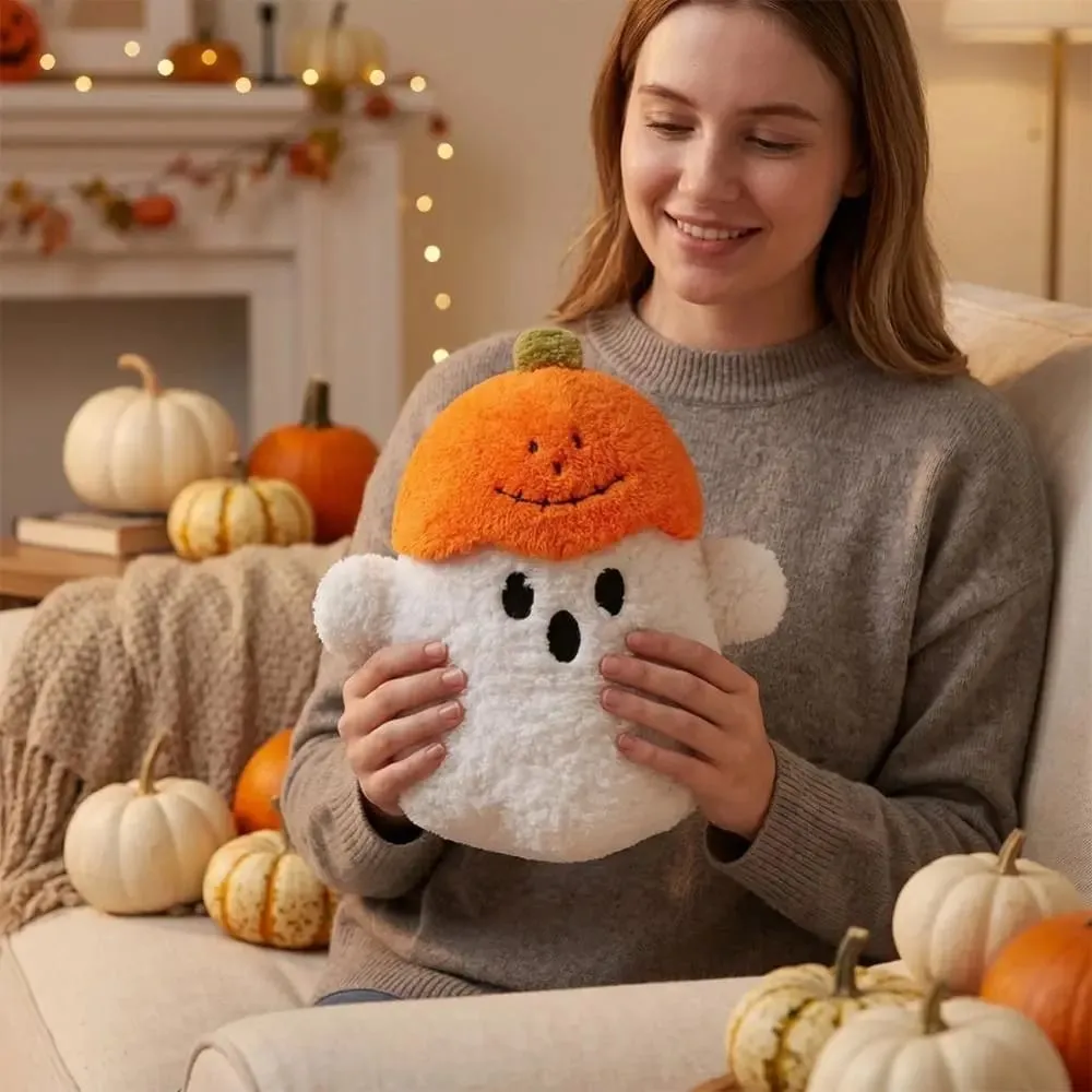 Cozy Ghost Decorative Cushion Hug Pillow Toy Plush Fabric PP Cotton Filling Ghost Decor Ornaments Halloween Pillow Home Decor — image 8