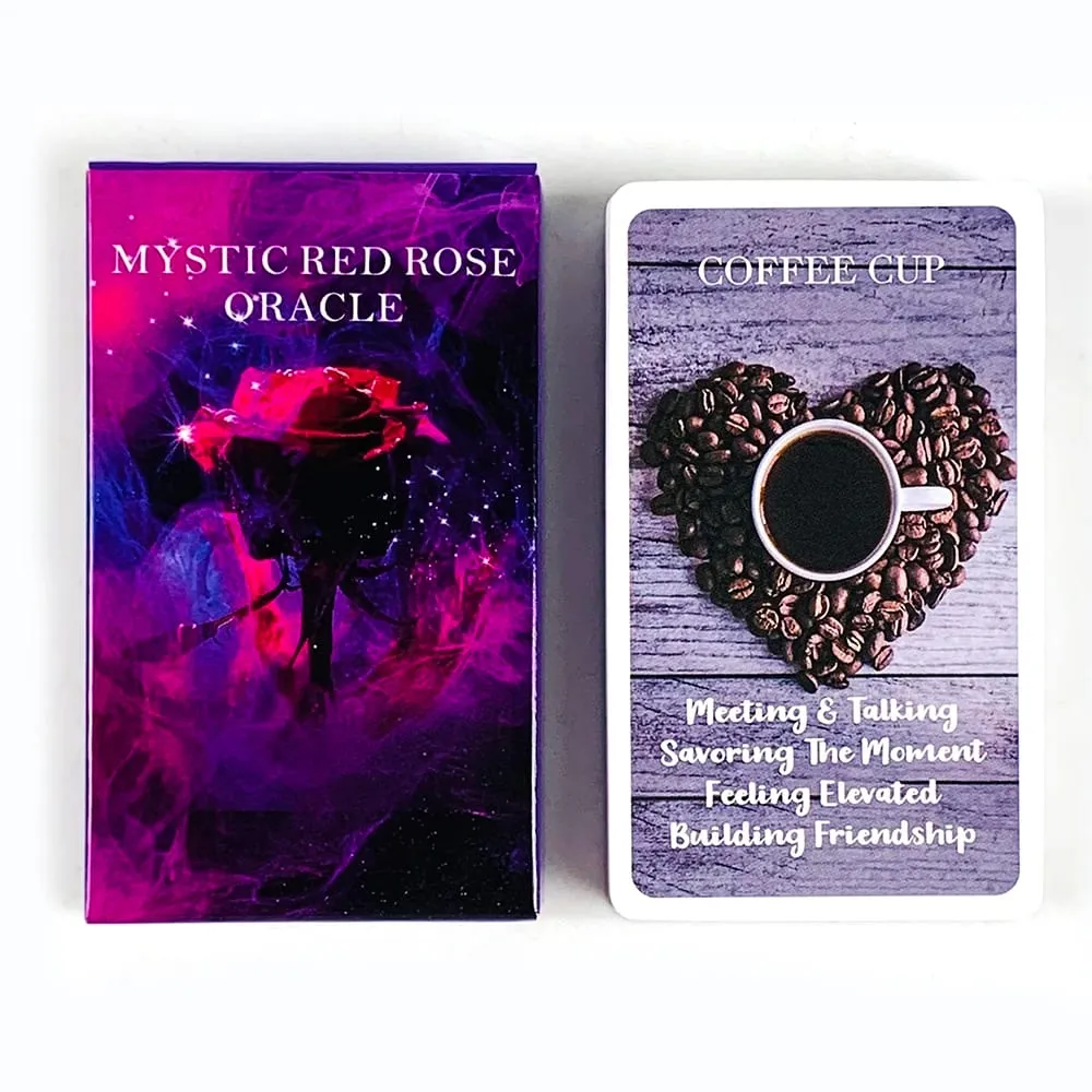 Hot-selling Mystic Red Rose Oracle Cards A 53 Oracle English Visions Divination Edition Deck Borad Playing Games — image 2