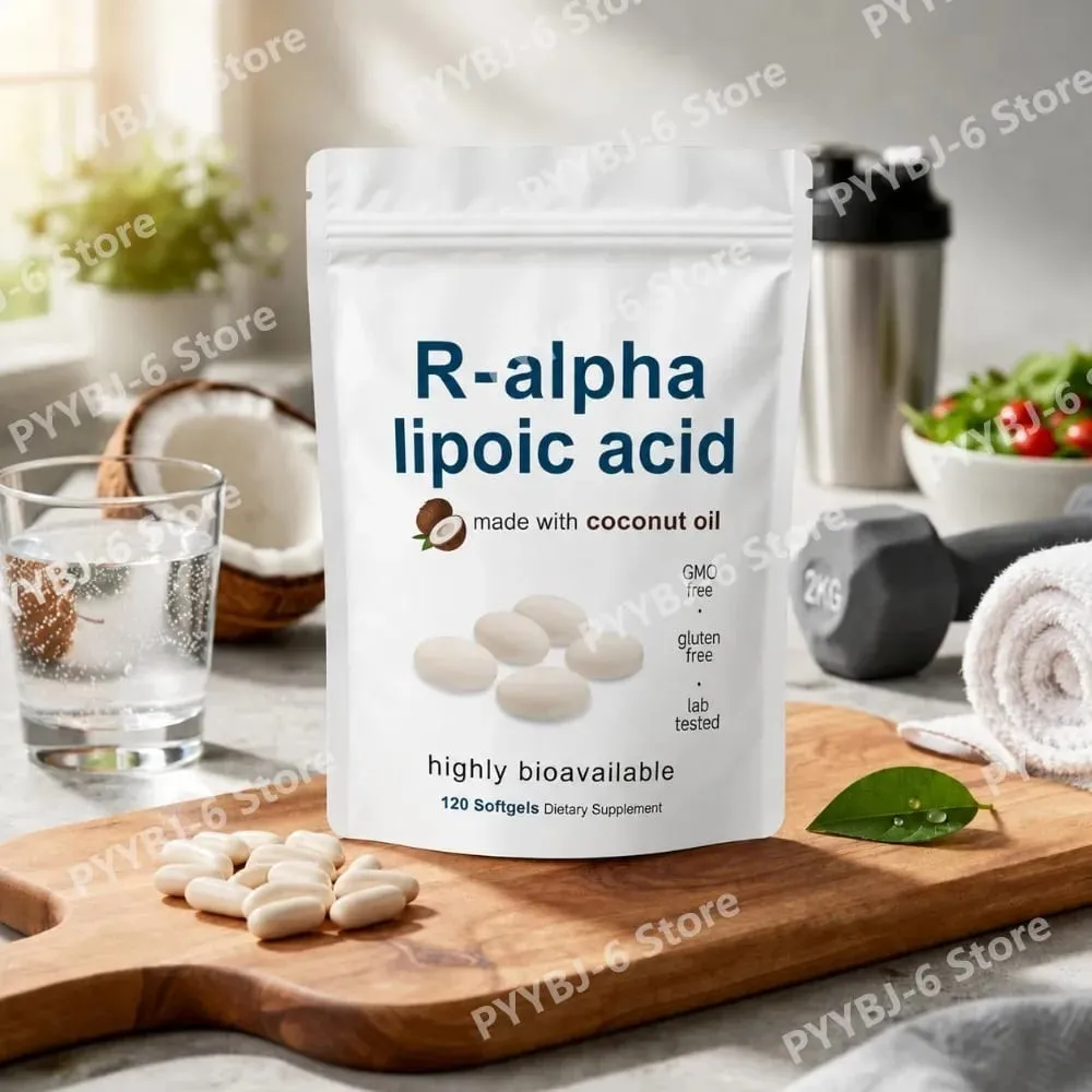 Alpha Lipoic Acid 600mg Softgels with MCT Oil Antioxidant Dietary Supplement Non GMO Gluten Free Soy Free 120 Softgels for Adult — image 2