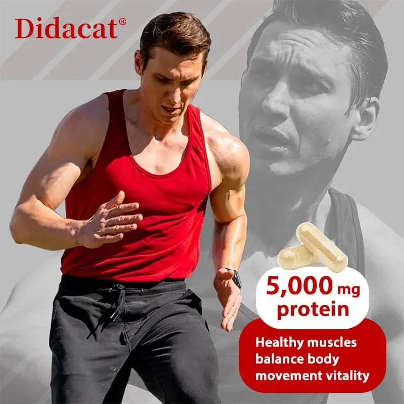 Cápsulas de proteína de soro de leite - Contém 5000 mg de proteína - Apoia a recuperação Saúde muscular equilibrada Sem glúten NÃO OGM