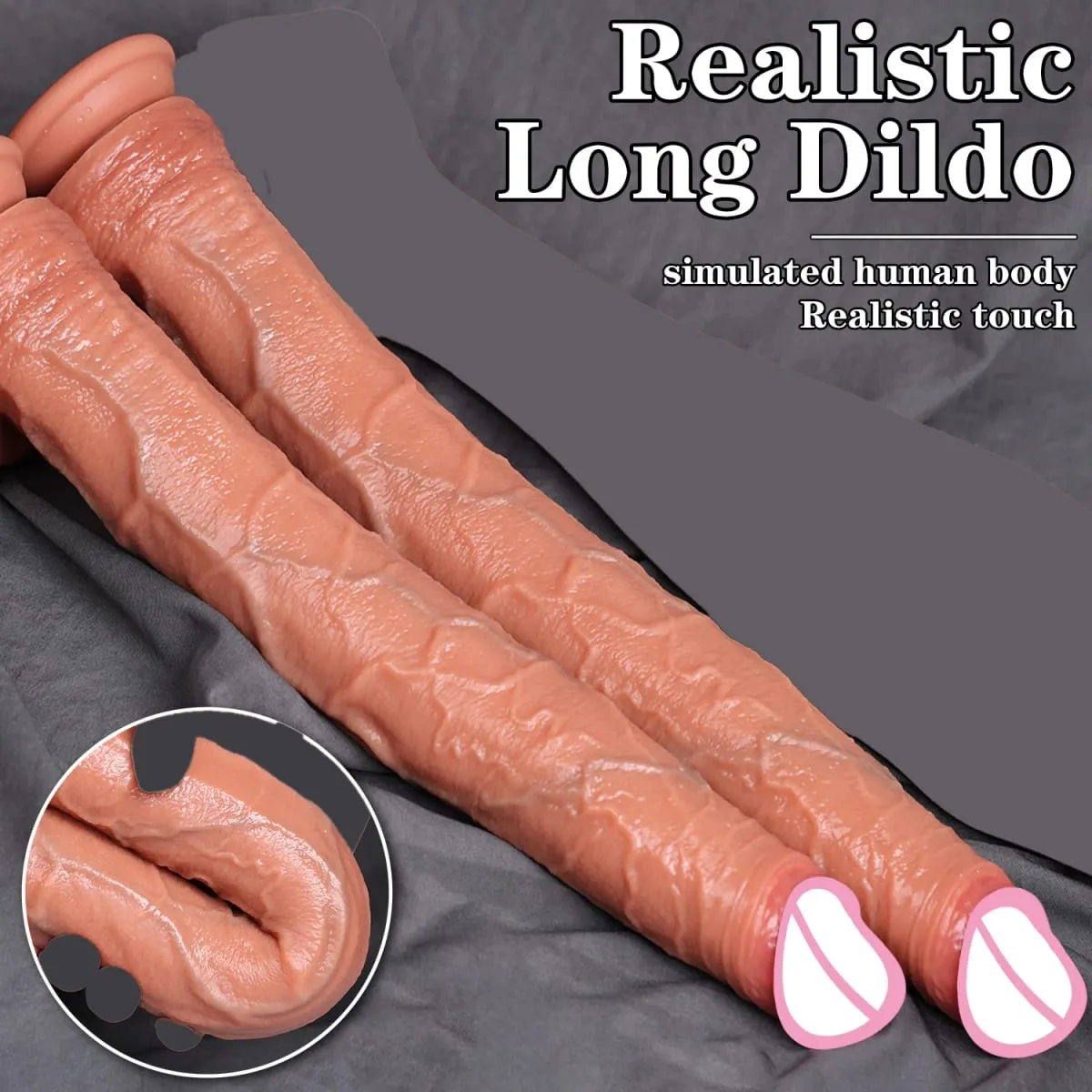 40CM Long Dildo Realistic Snake Shape Single Layer Silicone Big Penis Soft Anal Sex Toy Suction Cup Dick for Women G-spot Orgas