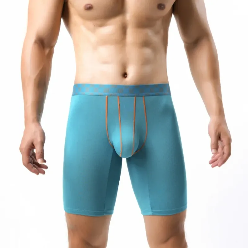 Bamboo Fiber Boxer Shorts Mens Underwear Cueca U Convex Pouch Panites Man Extended Long Underpant Male Plus Size Boxers M-XXL — image 8