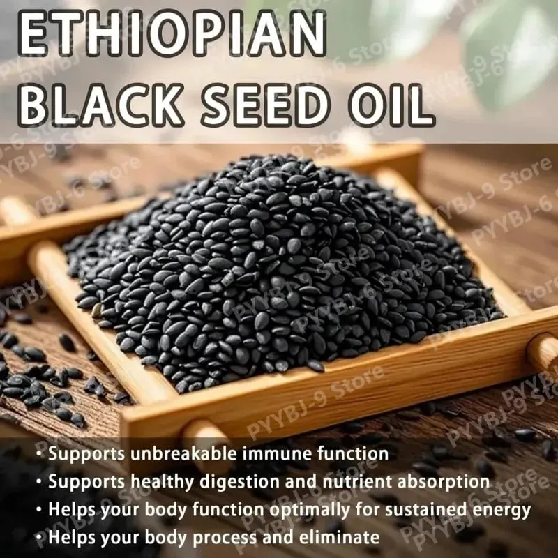 Ethiopian Black Seed Oil Softgels 60 Count 100% Natural Gluten Free Non GMO Antioxidant Immune Digestive Daily Health Supplement — image 4