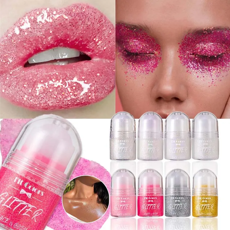 Sparkling Sequins Glitter Gel Face Body Eye Painting Shine Liquid White Silvery Pearl Gloss Eye Brighten Stage Makeup Decoration