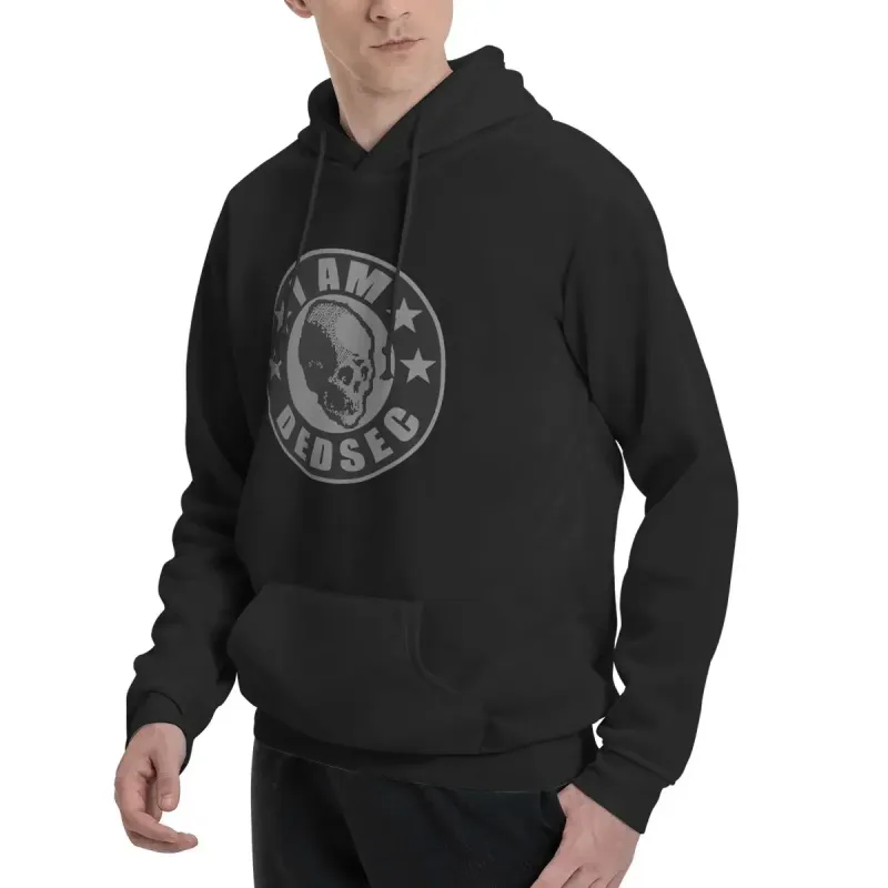 I Am Dedsec Hoodies Men's Women Casual Pullover Sweatshirt Hip Hop Long Sleeve Hooded Autumn Winter — image 3