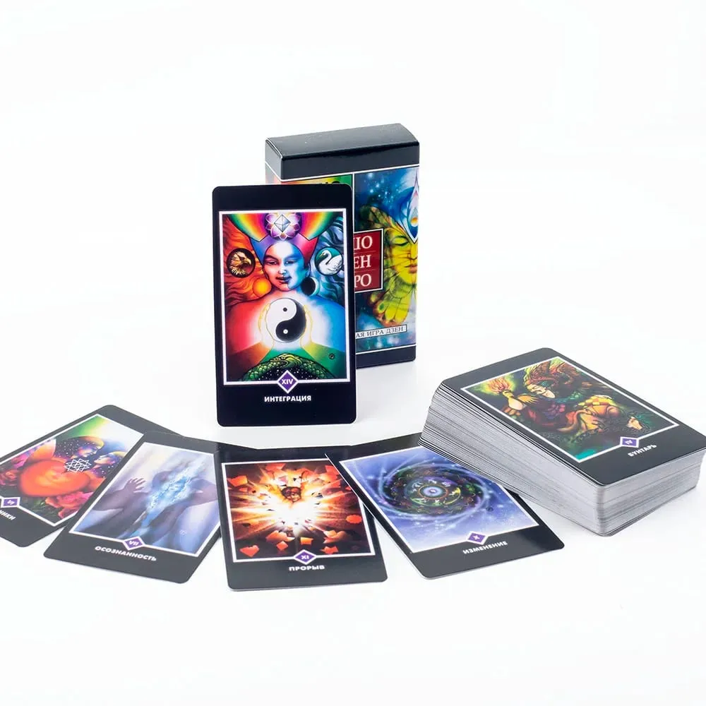 ОШО ДЗЕН ТАРО OSHO ZEN TARO 79Pcs Russian Visions Fate Divination Tarot Cards FortuneTelling Card Games Party Board Game10.3x6CM — image 1