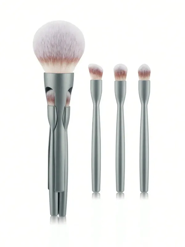 4-Piece Makeup Brush Set Featuring Professional-Grade Brushes Made from High-Quality Synthetic Fibers for a Luxurious Feel.