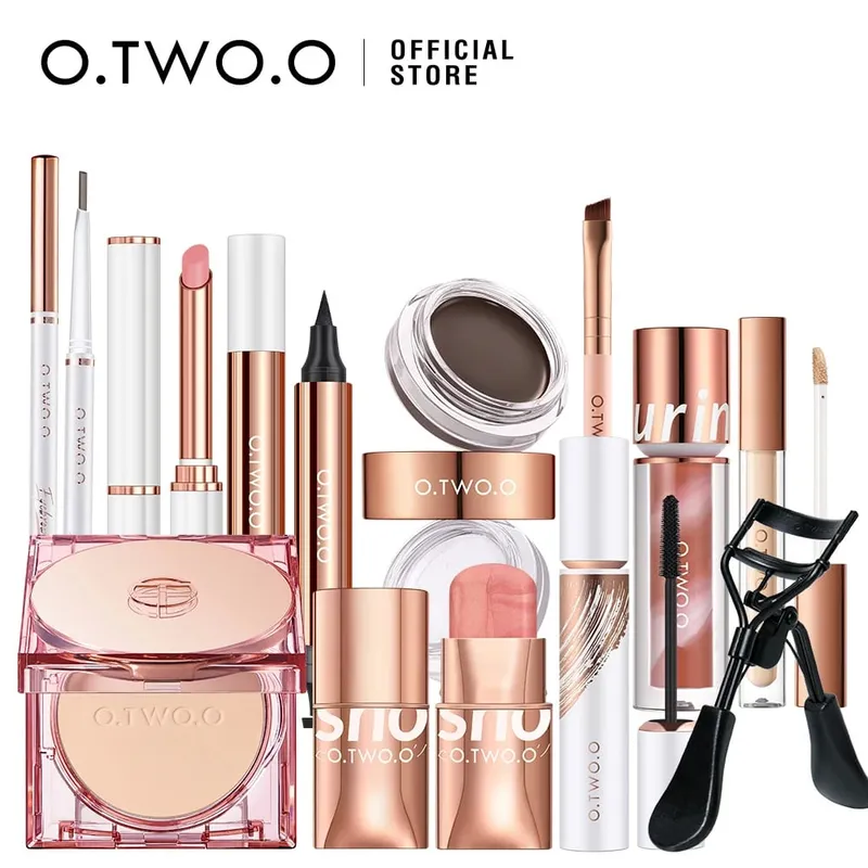 O.TWO.O Full Makeup Set 10pcs Cosmetics Kit Mascara Eyeliner Foundation BB Cream Air Cushion Concealer Lipstick Makeup for Women — image 8
