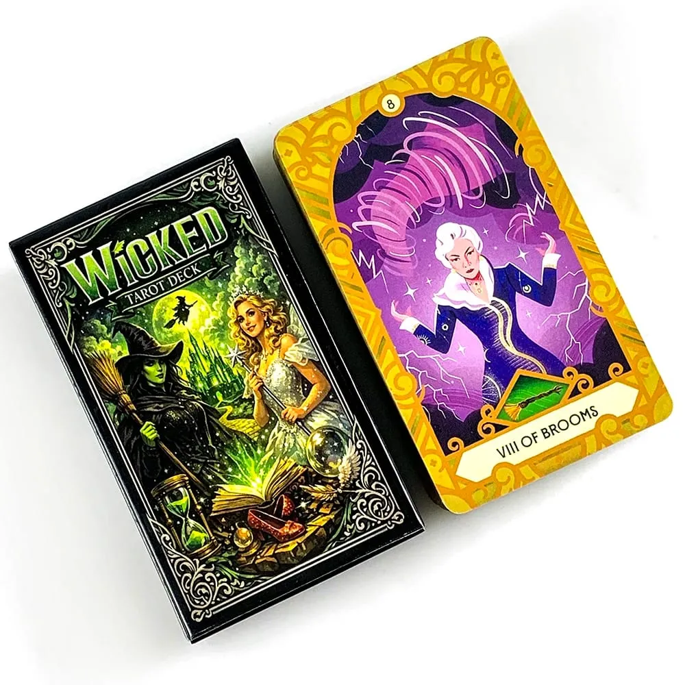 Wicked Tarot Deck 78 Tarot Cards Fantasy Magic Witch Divination Cards Game Fate Prediction Tarot Board Game Halloween Games Gift — image 1