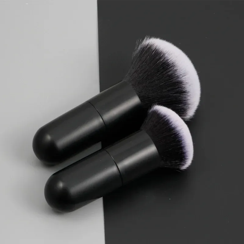 Large Round Handle Powser Brush Black Makeup Brushes Fluffy Soft Professional Powder Foundation Blush Brush Cosmetic Accessories — image 2