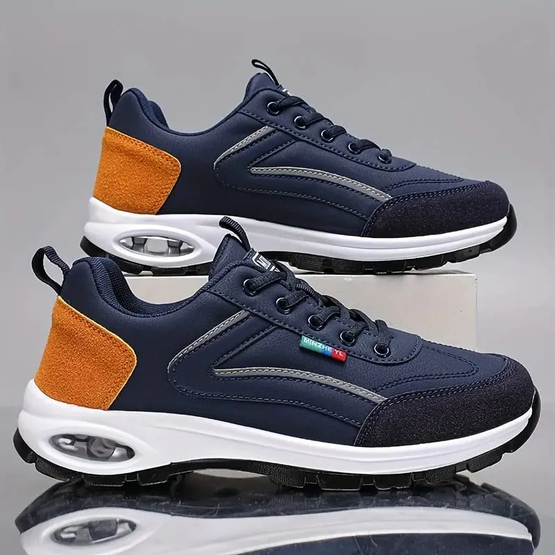 Men's Trendy Sports Shoes Lightweight Breathable Modern Non Slip Shoes Suede Detailing Outdoor Stylish Daily Wear Men Sneakers — image 4