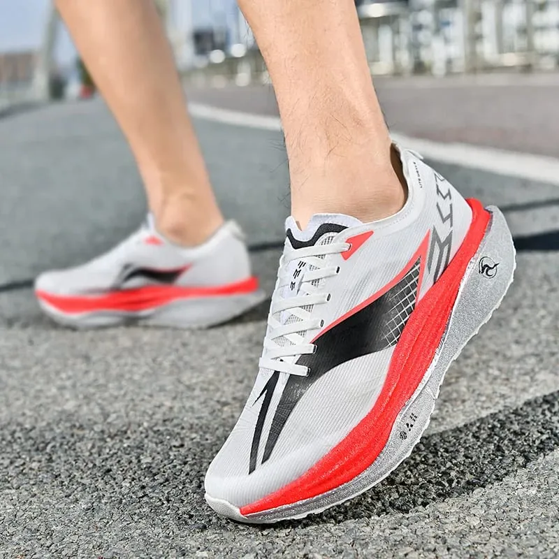 Marathon Carbon Plate Air Cushion Men Sports Running Shoes Breathable Lightweight Women's Comfortable Athletic Nonskid Sneakers — image 6