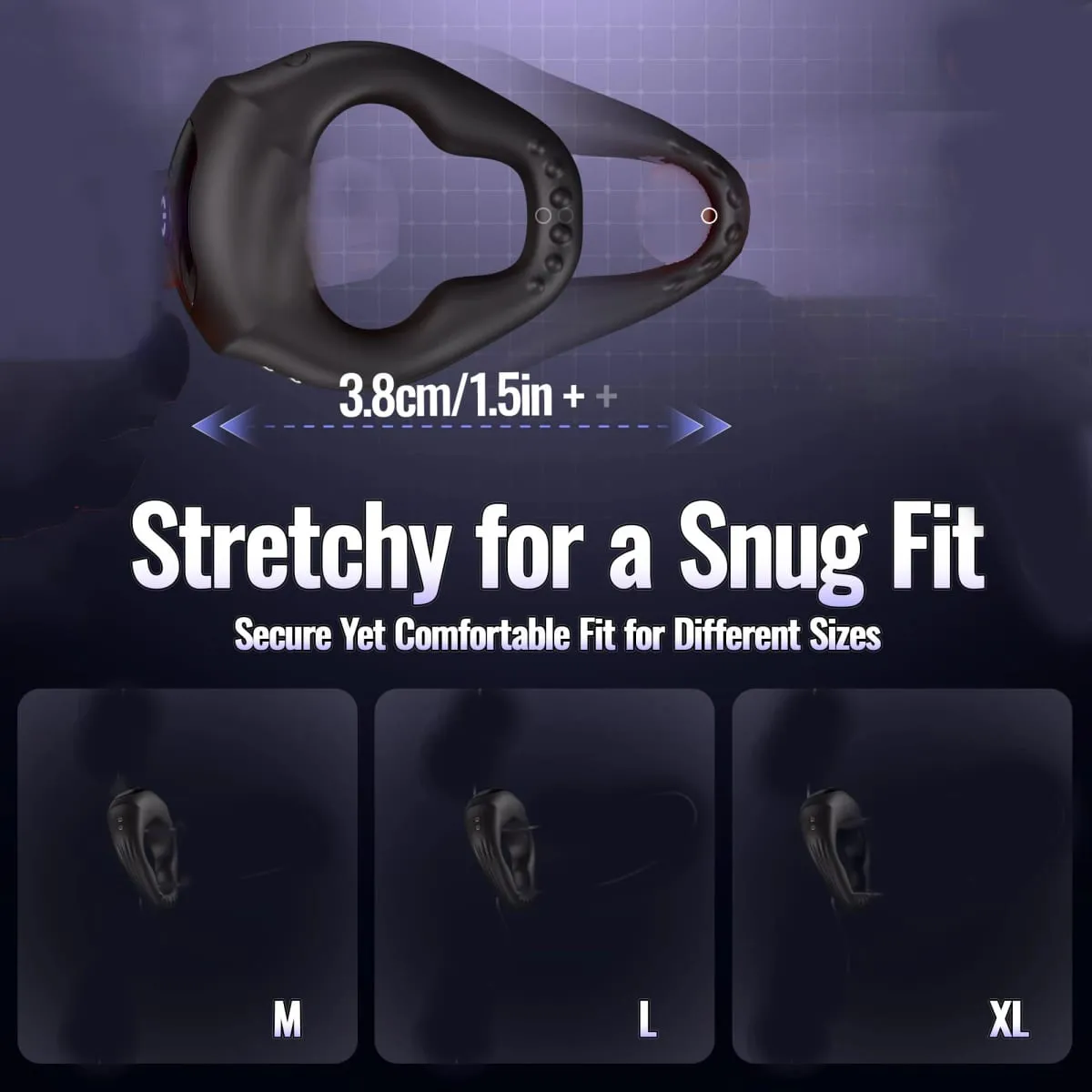 Vibrating Cock Ring for Couples 10 Vibrations APP Control Penis Ring Erection Enhancement & Delayed Ejaculation Sex Toys for Men