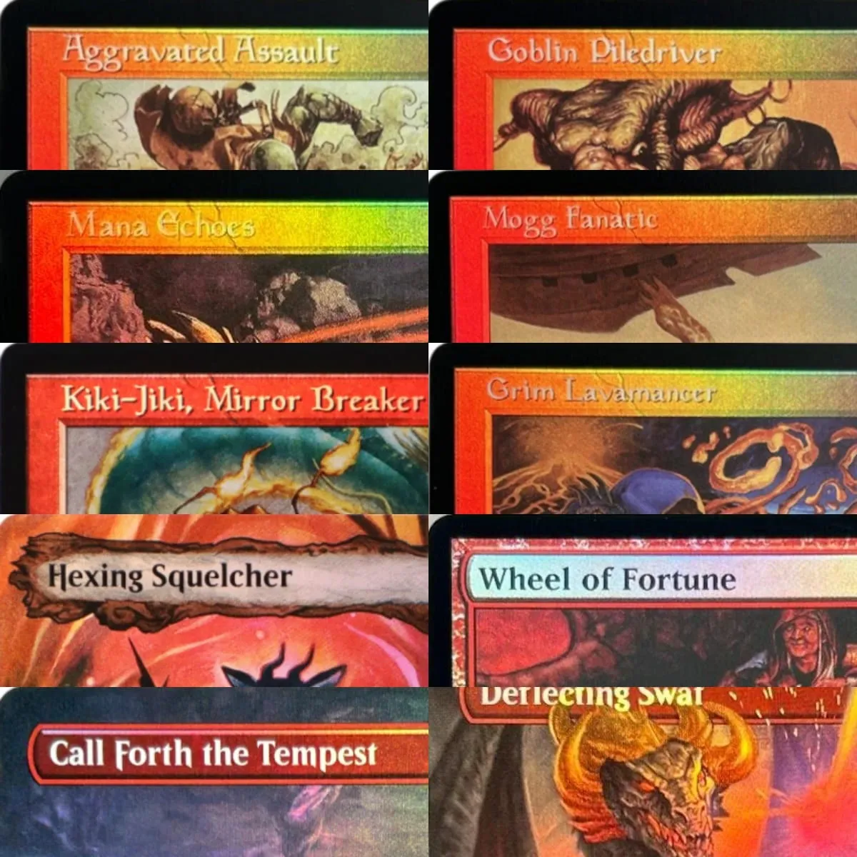 LK23 Deflecting Swat Flare of Duplication Hexing Squelcher Goldspan Dragon High-Quality TCG Proxy Cards (Black-Core) — image 1