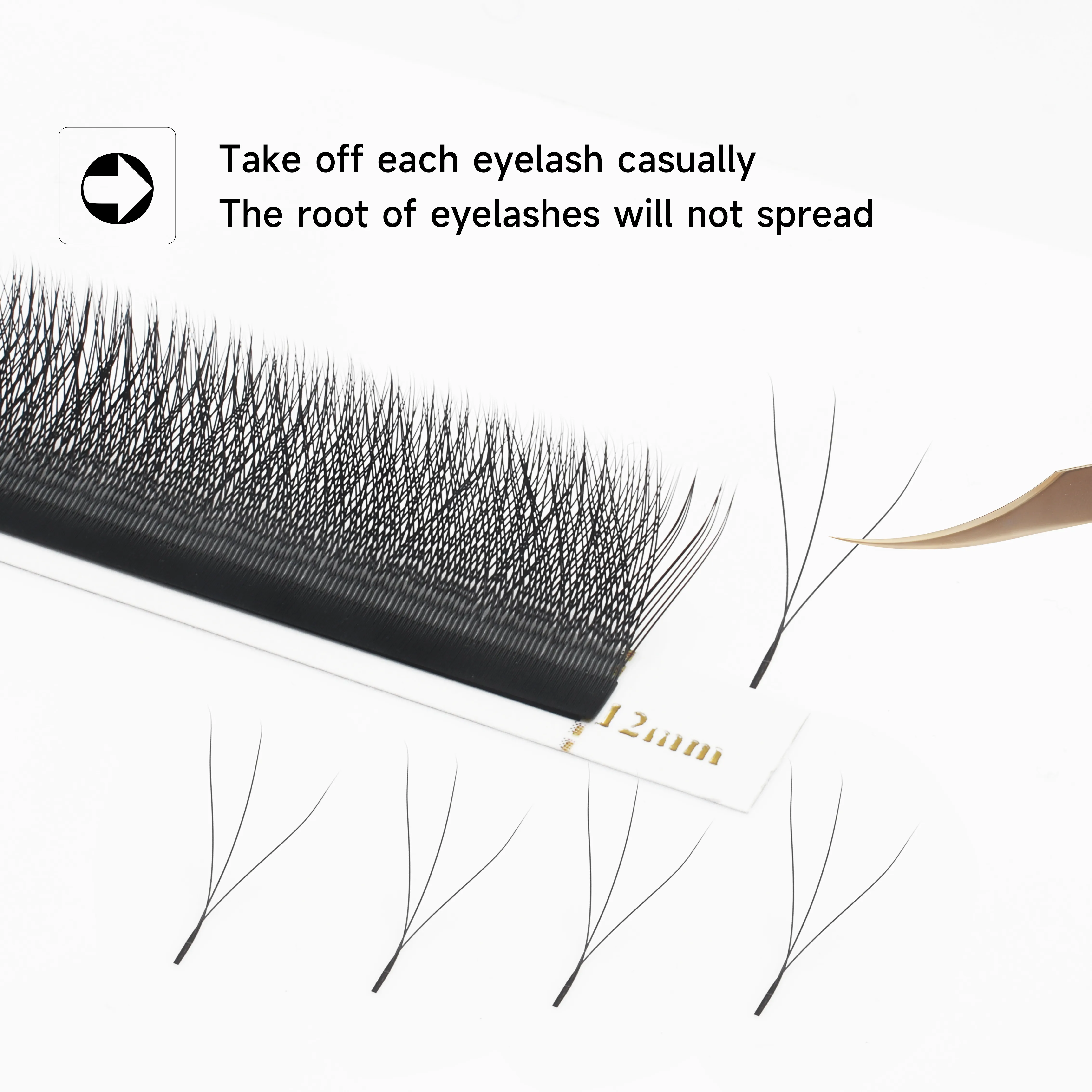 W Shaped Bloom 2D 3D 4D 5D 6D 7D 8D อัตโนมัติดอก Premade แฟน Eyelashes Extensions ธรรมชาติ yy แต่ละขนตา