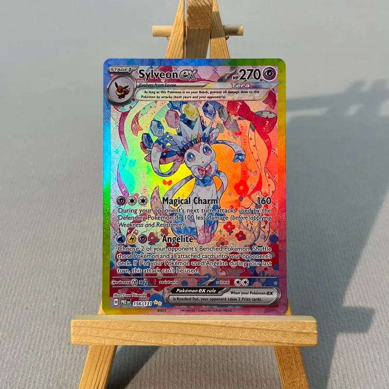 PRE PTCG5-001 Tcg proxy PKM Cards Vaporeon ex Espeon ex Rare Collection Battle Toys Gifts for Hobbies home play — image 3