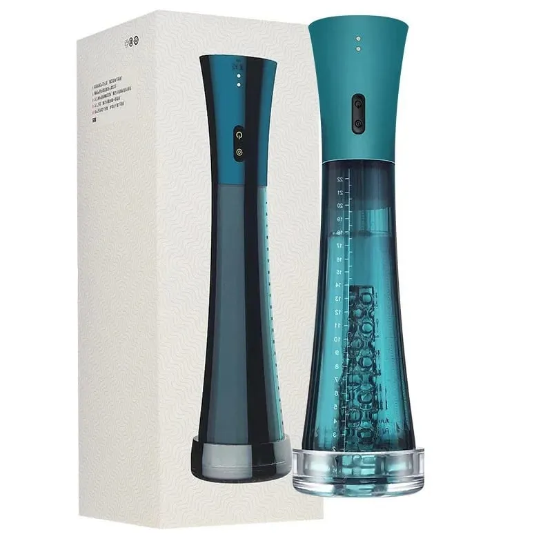 Realistic 3D Textured Ultimate Penis Pumping Experience 9 Frequency Vibrating & Sucking Automatic Male Masturbator Adult Toys 18
