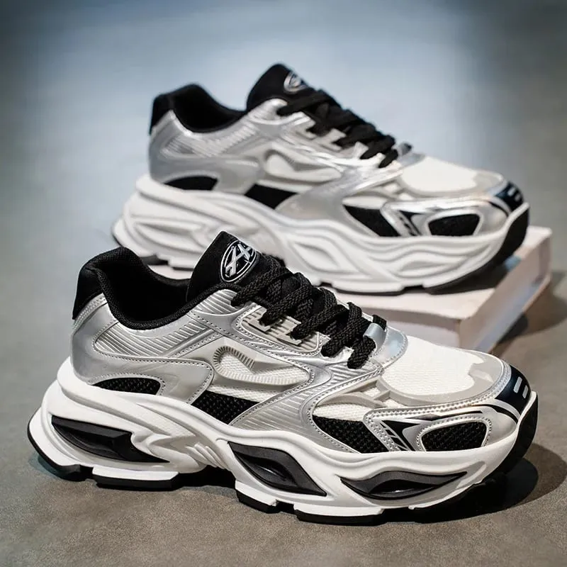 Men's Sneakers Luxury Breathable Tennis Shoes Lace Up Classic Fashion Platform Shoes Height Increase High Quality Shoes for Men