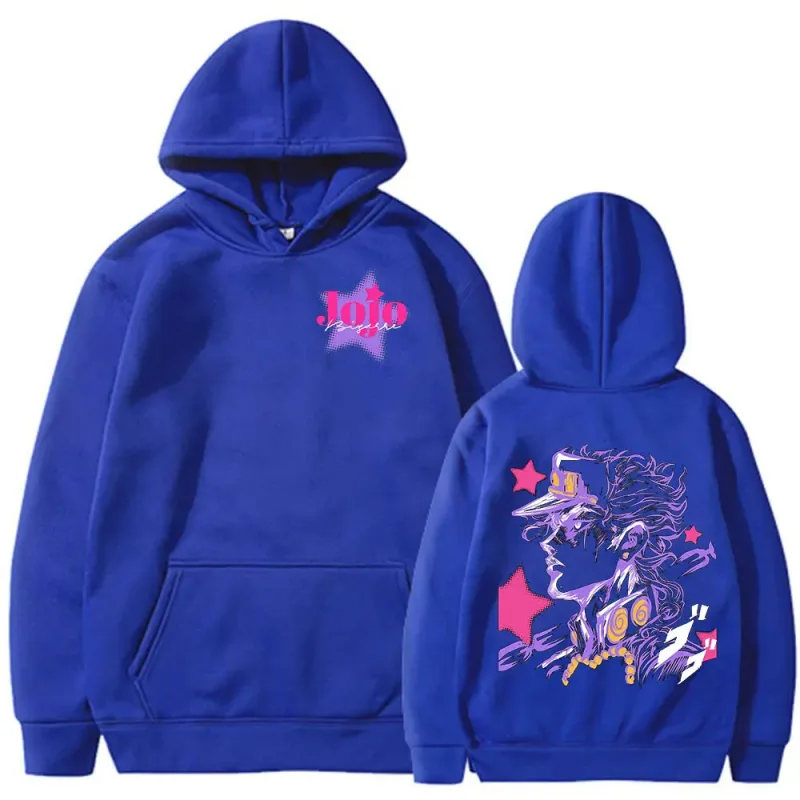 Anime JoJo Bizarre Adventure Kujo Jotaro Hoodies Men Women Clothing Fashion Casual Pullovers Long Sleeves Oversized Sweatshirts — image 5