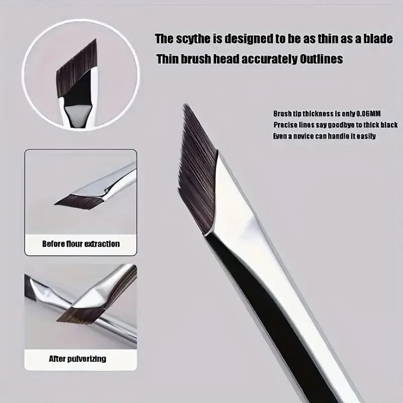 2/5pcs Upgrade Blade Eyeliner Brush Ultra Thin Fine Angle Flat Eyebrow Brush Under The Eyes Place Precise Detail Brush Brush