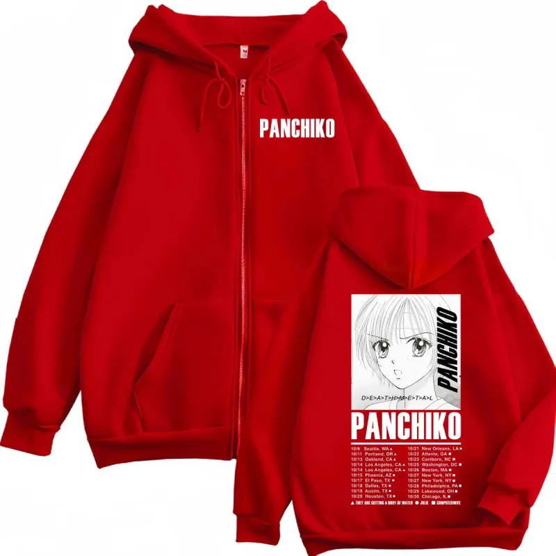 Panchiko DEATHMETAL Album Poster Print Zipper Hoodie Fashion Rock Zip Up Hooded Sweatshirts Men Women Casual Oversized Pullovers — image 7