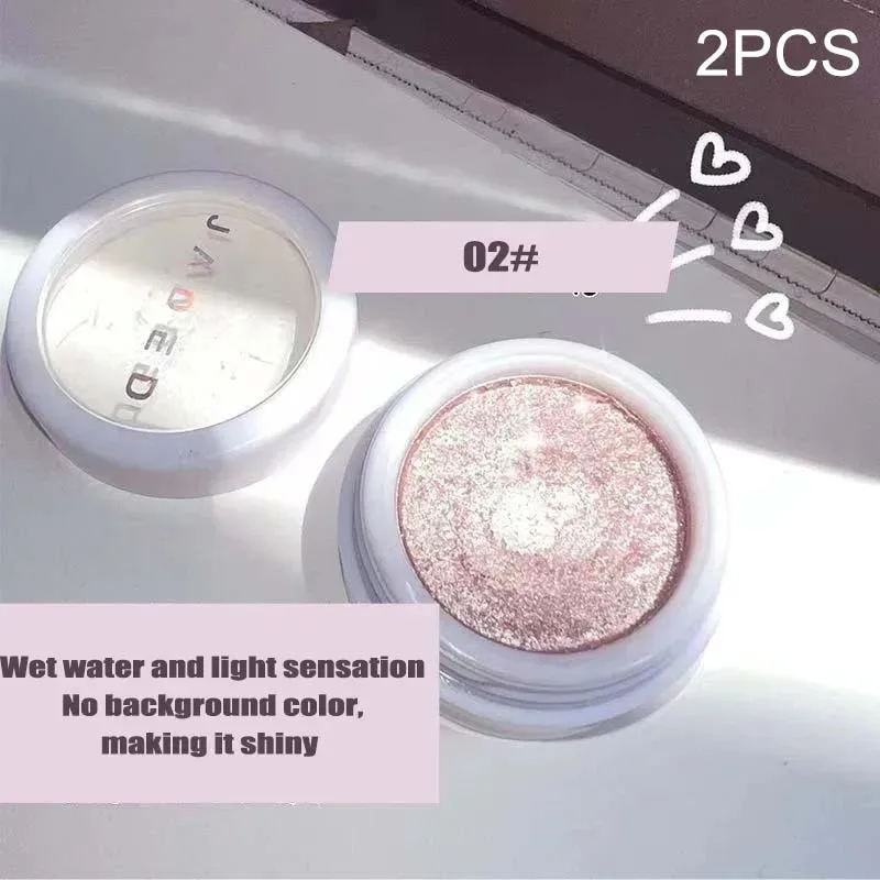 Monochrome Glitter Eyeshadow Gold Shining Brighten Eyes Makeup Long Lasting Eye Brightening Makeup Pearlescent Shimmer EyeShadow — image 12