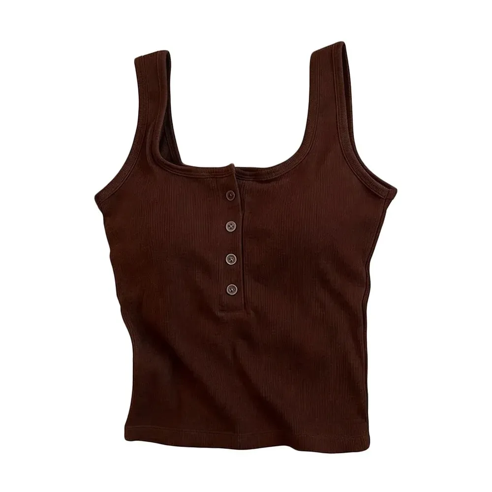Casual U Neck Summer Tank Tops Slim Underwear Cami Top Shirt Sleeveless Camisoles Fitted Tops for Women — image 11