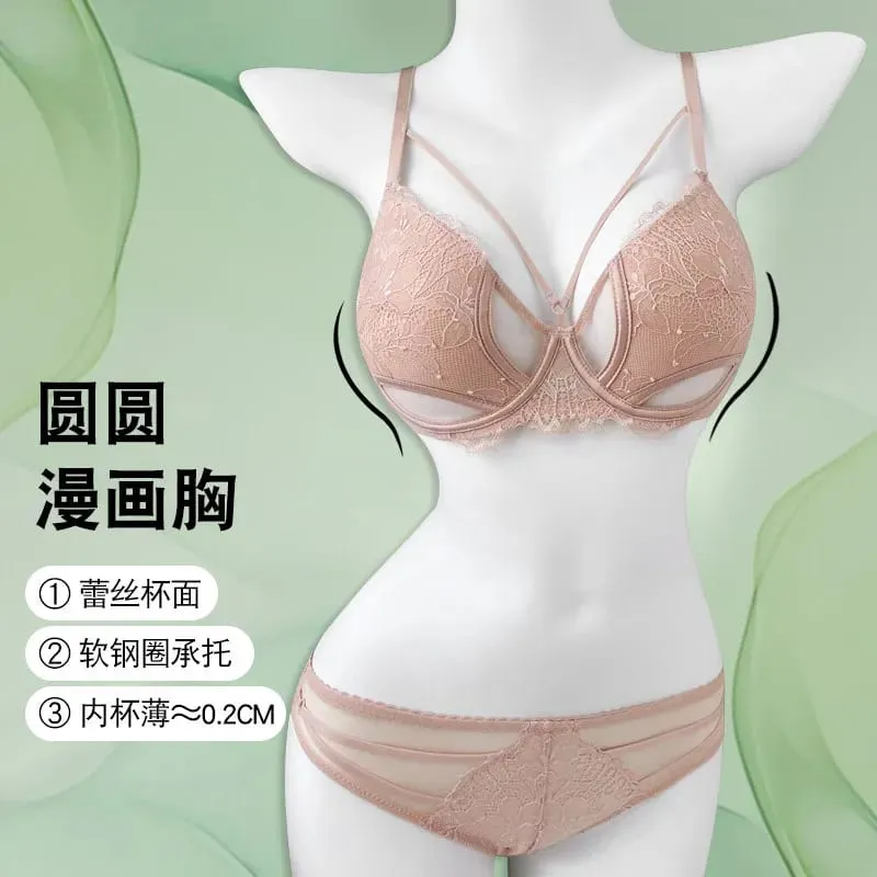 1. BANERDANNI Sexy Pure Desire Bra Set Big Bust Minimizer Push Up Side Support Anti Sagging Anti‑widening Lingerie Hot Sale Best — image 12