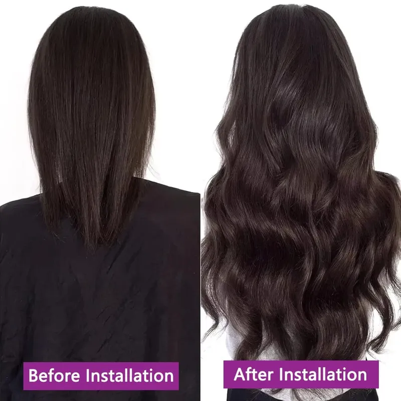 Natural Color Tape In Hair Extensions Virgin Human Hair Silk Straight Invisible Tape On Extensions Color #4 for Women 50G 20pcs — image 7