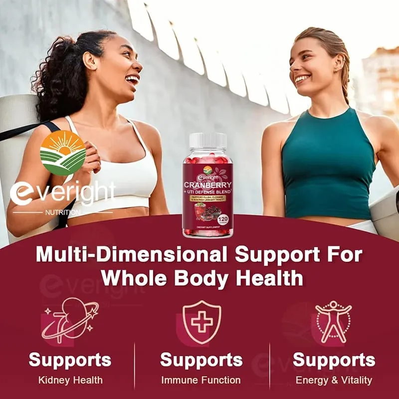 Cranberry Capsules for Women – UTI Defense Blend with Vitamin C & E – Supports Urinary Tract Bladder Kidney & Vaginal pH Healt — image 6