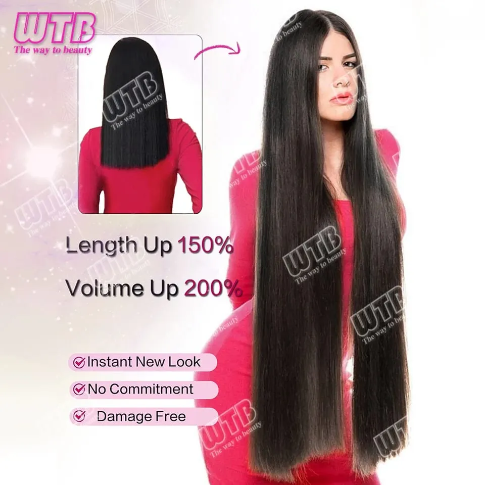 Extra Long Straight Synthetic 5 Clip Hair Extensions Ponytail Extension For Ladies Girls 20~40 Inches Clip In Extensions Hairpie — image 3