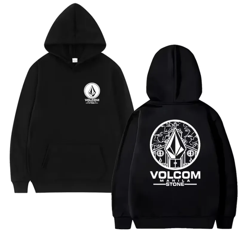 2026 Fashion Hoodie Women and man Hoody Volcom Stone Double-sided Casual Graphic Sports Tops Breathable Streetwear Clothing — image 1